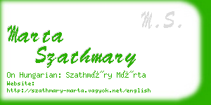 marta szathmary business card